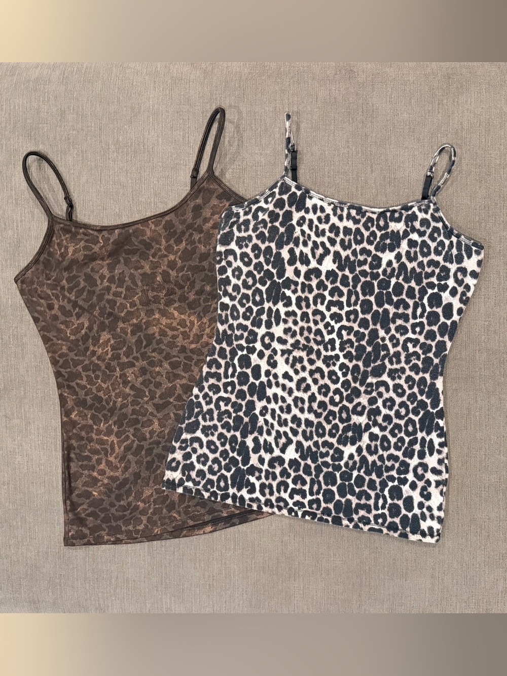 Lot of 2 Animal Print Express Bra Cami Tanks EUC